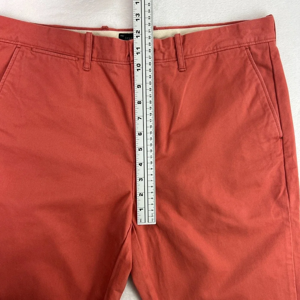 J.Crew NWT Mens 34 x 34 Broken In Chino Pants Coral Orange Tapered‎ Preppy